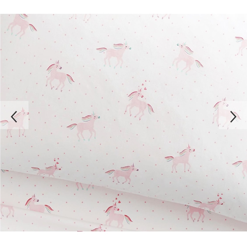 Pottery Barn Kids Pink Unicorn Sheet Set